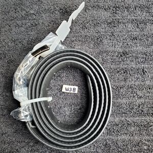 Men's Leather Belt | Size:48 | Color:Black | 1-Sided | SKU: W-38(39) | RRR Belts